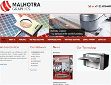 Tablet Screenshot of malhotragraphics.com